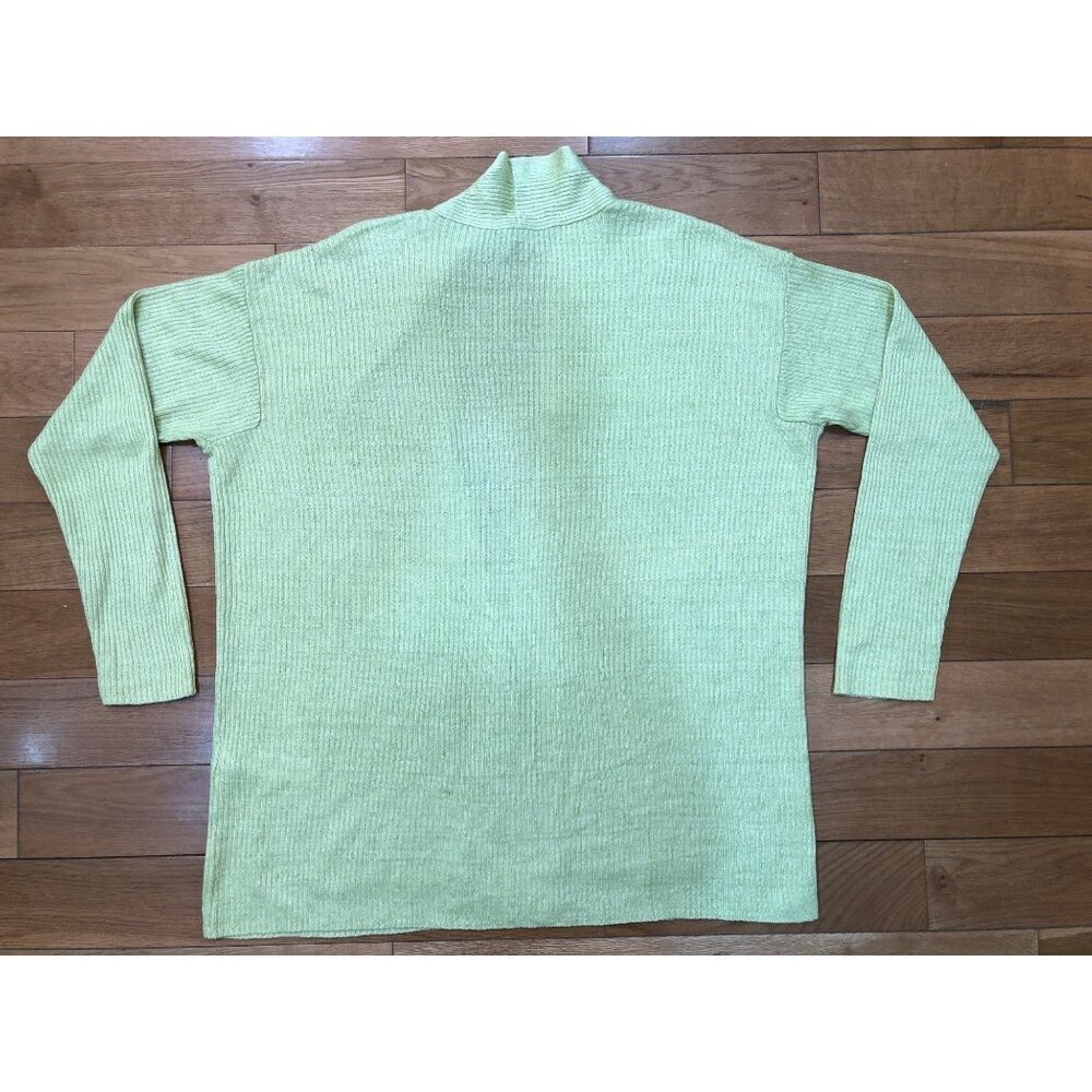 NWOT Eileen Fisher Cardigan Organic Linen Delave High Collar in Canary Sz S/P - Picture 9 of 10